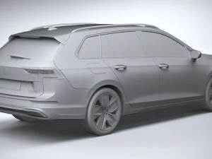 Volkswagen Golf Variant 2024 3D Model