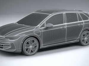 Volkswagen Golf Variant 2024 3D Model