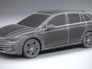 Volkswagen Golf Variant 2024 3D Model