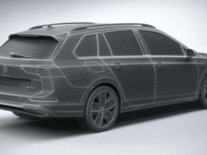 Volkswagen Golf Variant 2024 3D Model