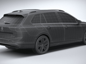 Volkswagen Golf Variant 2024 3D Model