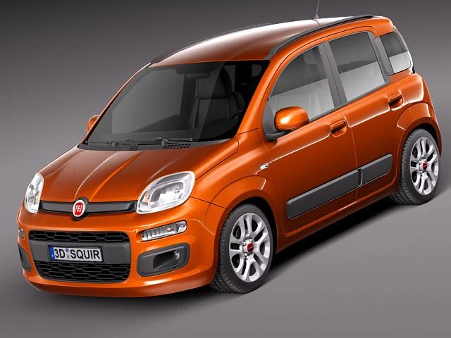 Fiat Panda 2012 3D Model .c4d .max .obj .3ds .fbx .stl .blend 