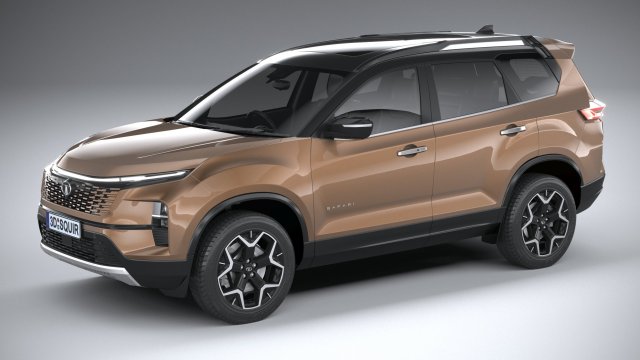 Tata Safari 2024 3D Model .c4d .max .obj .3ds .fbx .stl .blend 