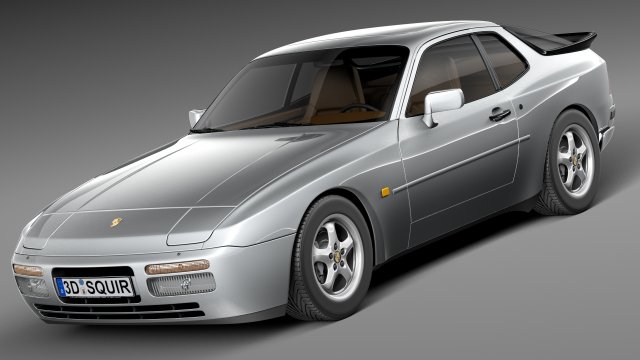 Porsche 944 1982-1991 3D 模型 .c4d .max .obj .3ds .fbx .stl .blend 
