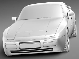 Porsche 944 1982-1991 3D Model
