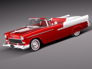 Chevrolet Bel Air Convertible 1955 3D 모델