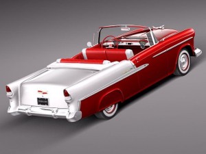 Chevrolet Bel Air Convertible 1955 3D Model
