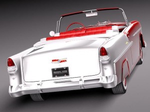 Chevrolet Bel Air Convertible 1955 3D Model