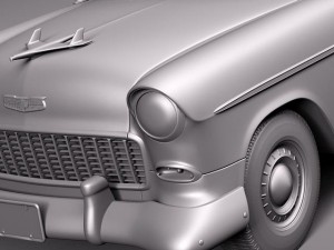 Chevrolet Bel Air Convertible 1955 3D Model