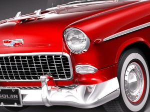 Chevrolet Bel Air Convertible 1955 3D Model