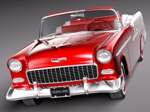 Chevrolet Bel Air Convertible 1955 3D Model