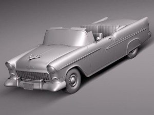 Chevrolet Bel Air Convertible 1955 3D Model