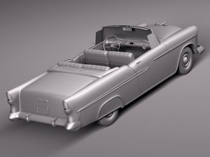 Chevrolet Bel Air Convertible 1955 3D Model