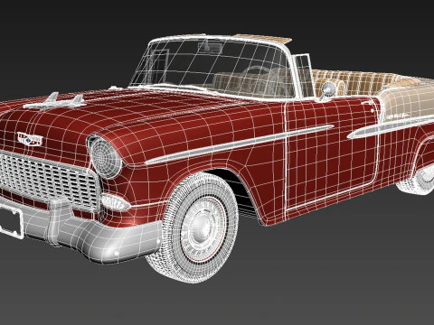 雪佛兰 Bel Air 敞篷车 1955 年 3D 模型