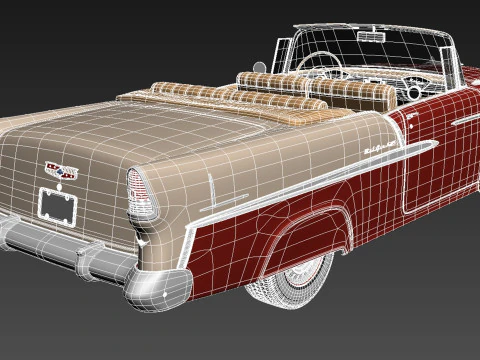 雪佛兰 Bel Air 敞篷车 1955 年 3D 模型