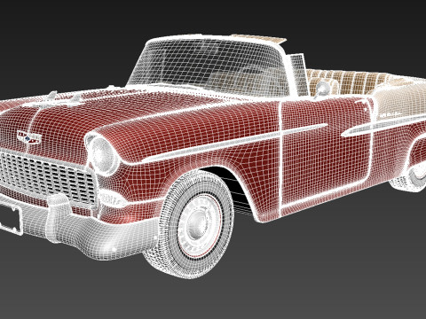 Chevrolet Bel Air Convertible 1955 3D Model
