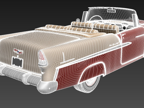 Chevrolet Bel Air Convertible 1955 3D Model