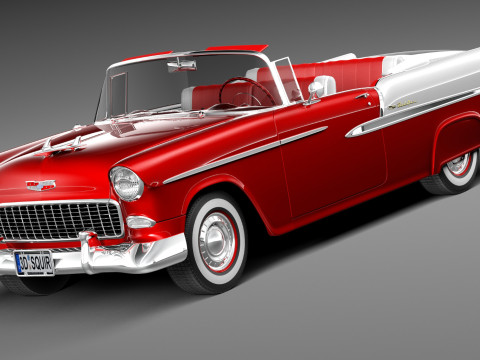Chevrolet Bel Air Convertible 1955 3D मॉडल