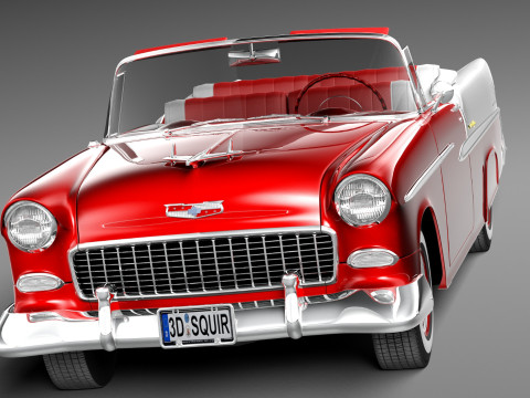 Chevrolet Bel Air Convertible 1955 3D Model