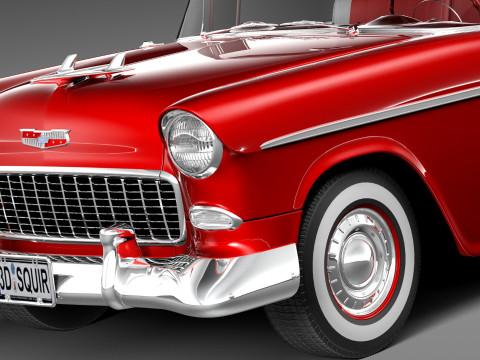 Chevrolet Bel Air Convertible 1955 3D Model