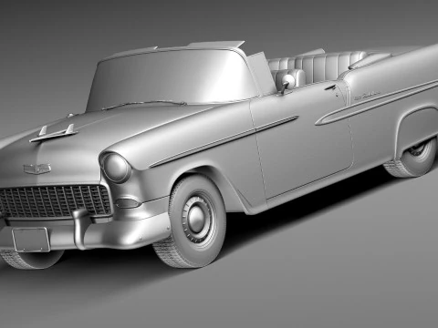 雪佛兰 Bel Air 敞篷车 1955 年 3D 模型