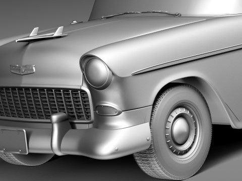 Chevrolet Bel Air Convertible 1955 3D Model