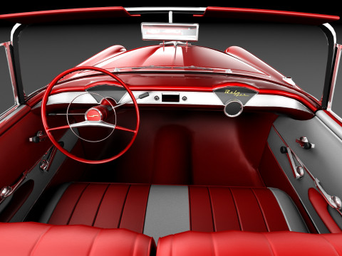 Chevrolet Bel Air Convertible 1955 3D Model