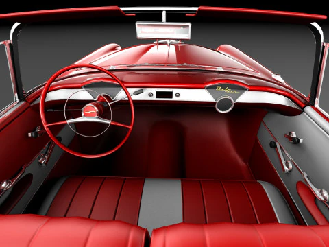 雪佛兰 Bel Air 敞篷车 1955 年 3D 模型