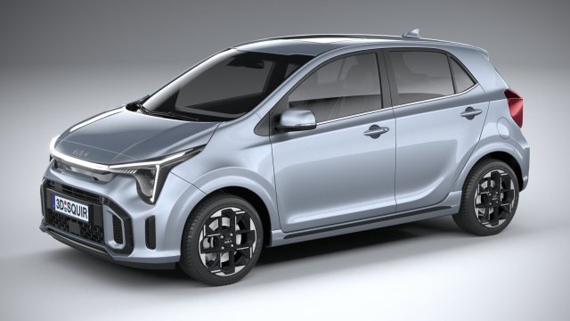 Kia Picanto GT-Line 2024 Modèle 3D .c4d .max .obj .3ds .fbx .stl .blend 