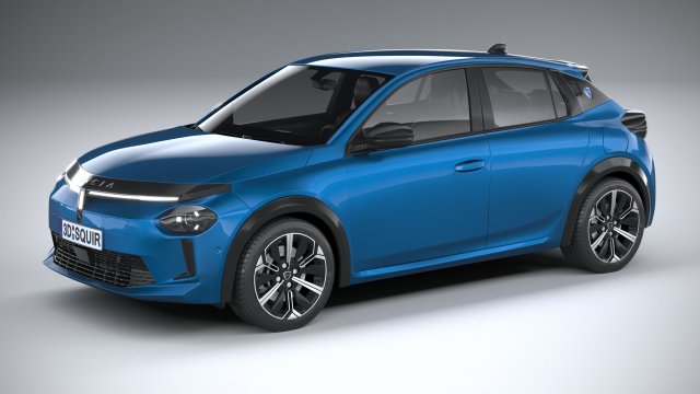 Lancia Ypsilon 2025 3D Модель .c4d .max .obj .3ds .fbx .stl .blend 