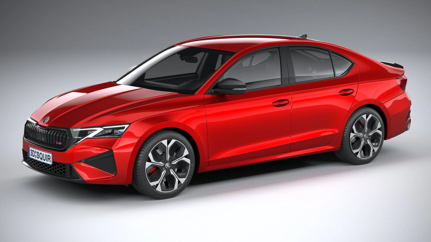 Skoda Octavia RS 2025 3D Model .c4d .max .obj .3ds .fbx .stl .blend
