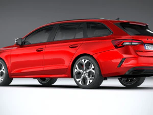 Skoda Octavia RS Combi 2025 Modello 3D