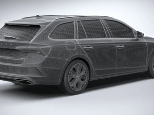 Skoda Octavia RS Combi 2025 Modello 3D