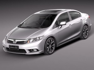 Honda Civic Sport Sedan 2012 3D 모델