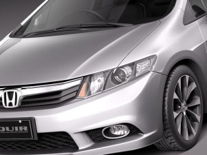 Honda Civic Sport Sedan 2012 3D 모델