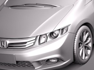 Honda Civic Sport Sedan 2012 3D 모델