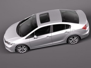 Honda Civic Sport Sedan 2012 3D 모델