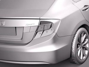 Honda Civic Sport Sedan 2012 3D 모델