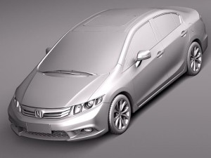 Honda Civic Sport Sedan 2012 3D 모델