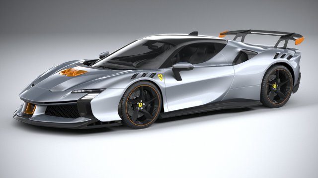 Ferrari SF90 XX Stradale 2024 3D Model .c4d .max .obj .3ds .fbx .stl .blend 