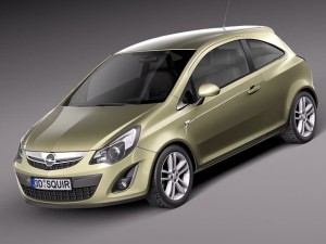 Opel Corsa 3-door 2012 3D Model
