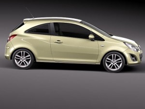 Opel Corsa 3-door 2012 3D Модель