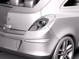 Opel Corsa 3-door 2012 3D Модель