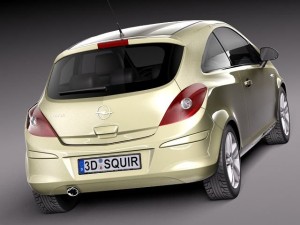 Opel Corsa 3-door 2012 3D Модель