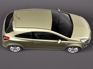 Opel Corsa 3-door 2012 3D Модель