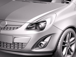 Opel Corsa 3-door 2012 3D Модель