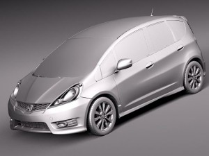 Honda Fit Jazz Sport 2012 3D Model