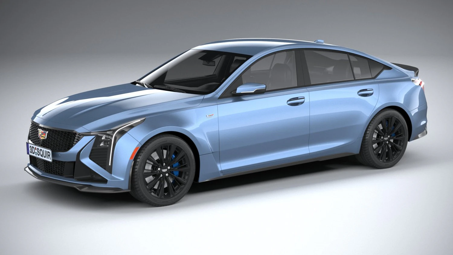 Cadillac CT5-V Blackwing 2025 3D Model .c4d .max .obj .3ds .fbx .stl .blend 
