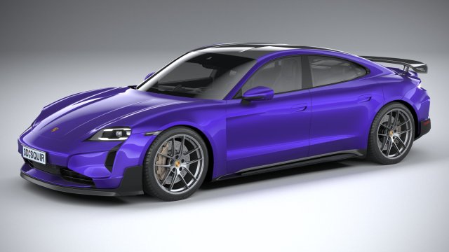 Porsche Taycan Turbo GT 2025 3D मॉडल .c4d .max .obj .3ds .fbx .stl .blend 