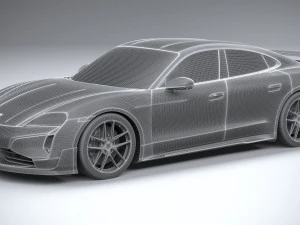 Porsche Taycan Turbo GT 2025 Modelo 3D
